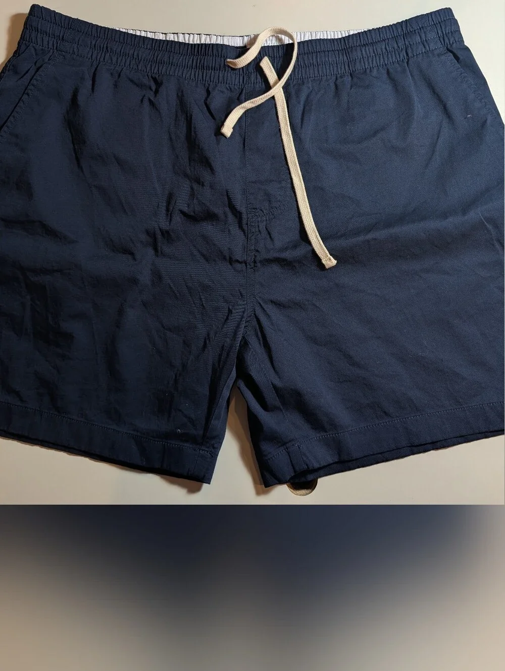 J Crews Men's XL Navy Drawstring Casual Shorts NWT